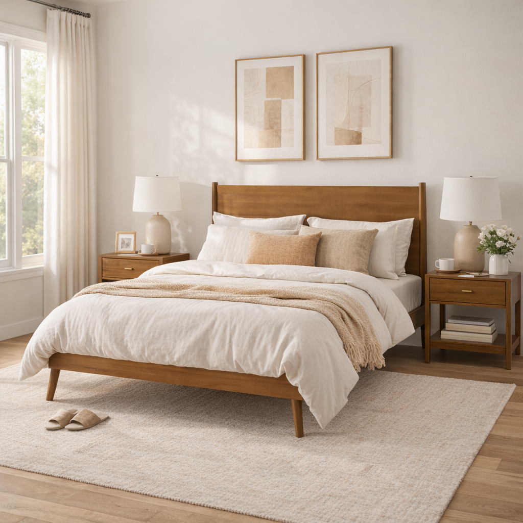 Cohron Solid Wood Platform Bed (QUEEN BED) image 1