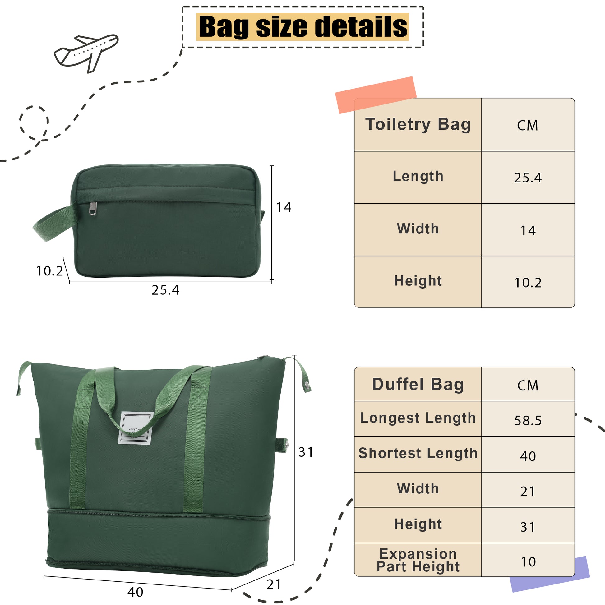 Softside Luggage Expandable 3 Piece Set Suitcase with Duffel Bag Upright Spinner Softshell Lightweight Luggage Travel Set-22/26/30 IN image 4