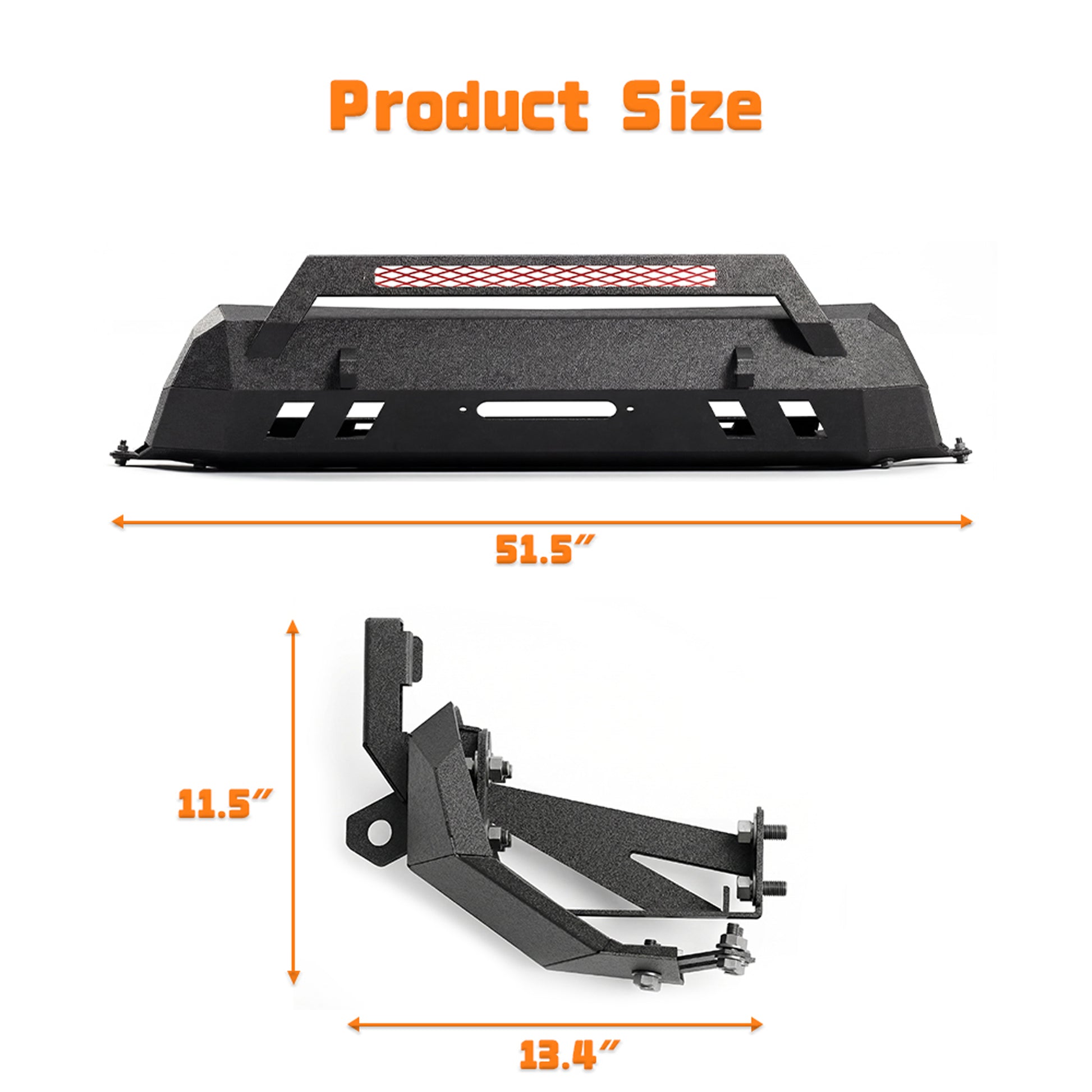 Steel Front Bumper Fit For 2016-2023 Toyota Tacoma (Excluding Tacoma TRD/ Tacoma TRD Sport Excludes winch and D-ring) image 9