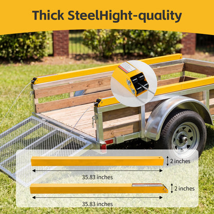 Tailgate Utility Trailer Gate Liftgate Ramp Lift 2 Sided Lift Assist System Fit for Open Utility Trailers Tailgate and Ramp New Upgrades, Yellow image 6