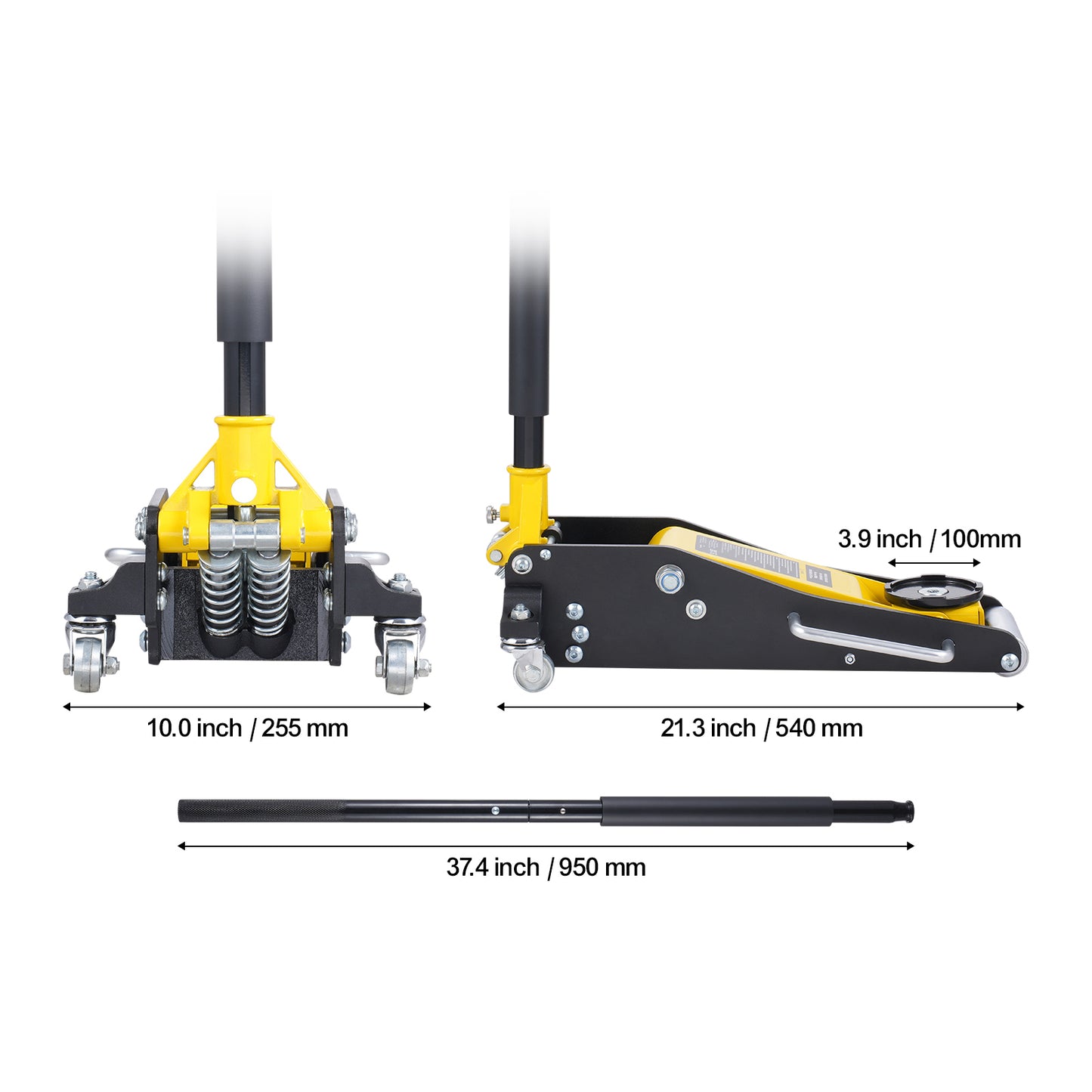 Low Profile Floor Jack 2 Ton Heavy Duty Dual Piston Rapid Pump image 4
