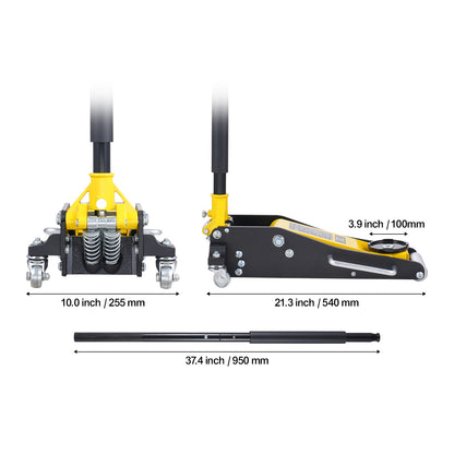 Low Profile Floor Jack 2 Ton Heavy Duty Dual Piston Rapid Pump image 4