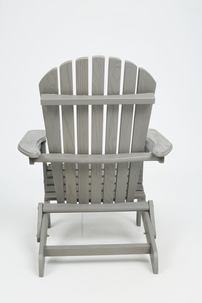 Wood Lounge Patio Chair for Garden Outdoor Wooden Folding Embossed Adirondack Chair Set of 2 Solid Cedar Wood Lounge Patio Chair with Wood Grain image 8