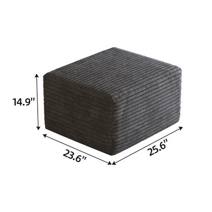 Sofa ottoman,No Assembly Required,Dark Grey(Plush Corduroy Fabric) image 5