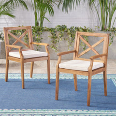 PERLA DINING CHAIR,2PCS with 2 Cushions
