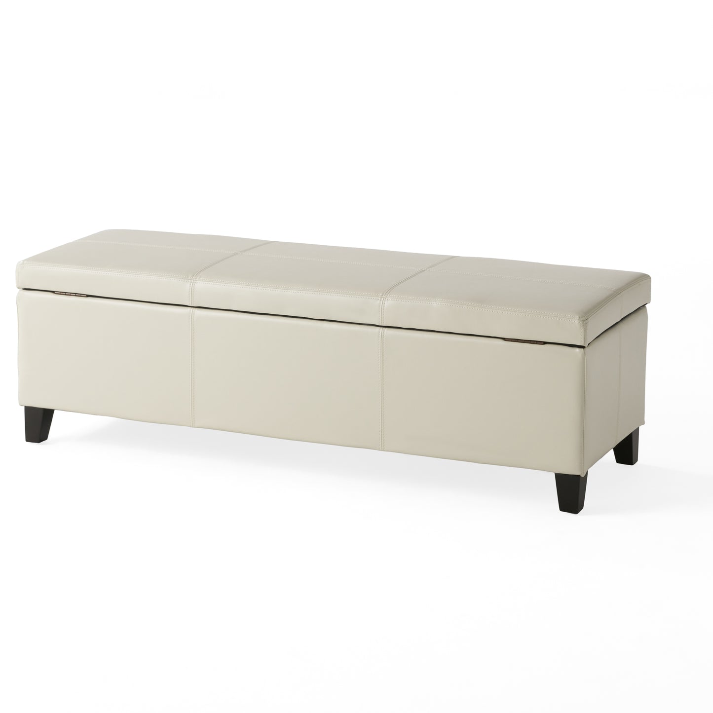 Upholstered PU Leather Storage Ottoman, Solid Wooden Legs (old sku 57742.00IVY) image 5