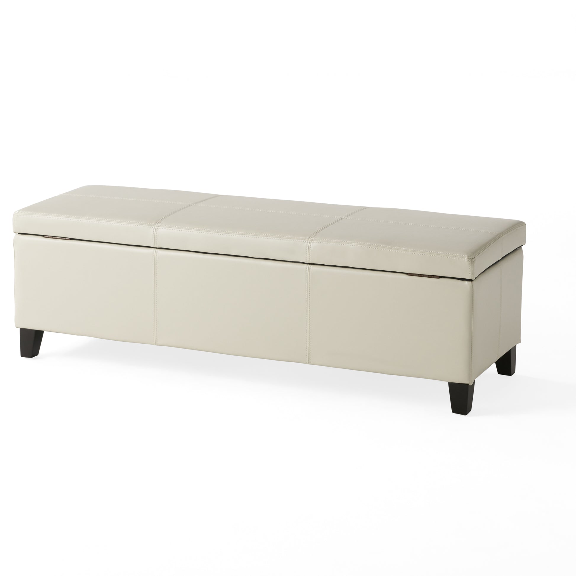 Upholstered PU Leather Storage Ottoman, Solid Wooden Legs (old sku 57742.00IVY) image 5