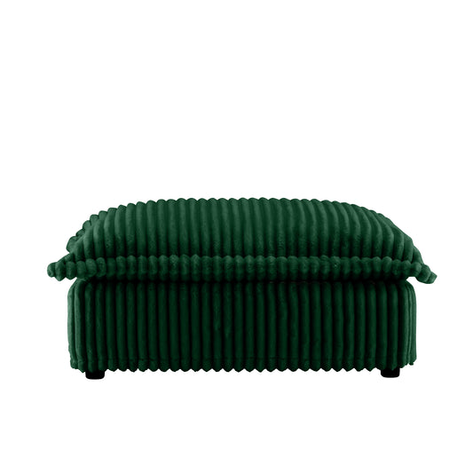 Koala Ottoman Green Corduroy front view