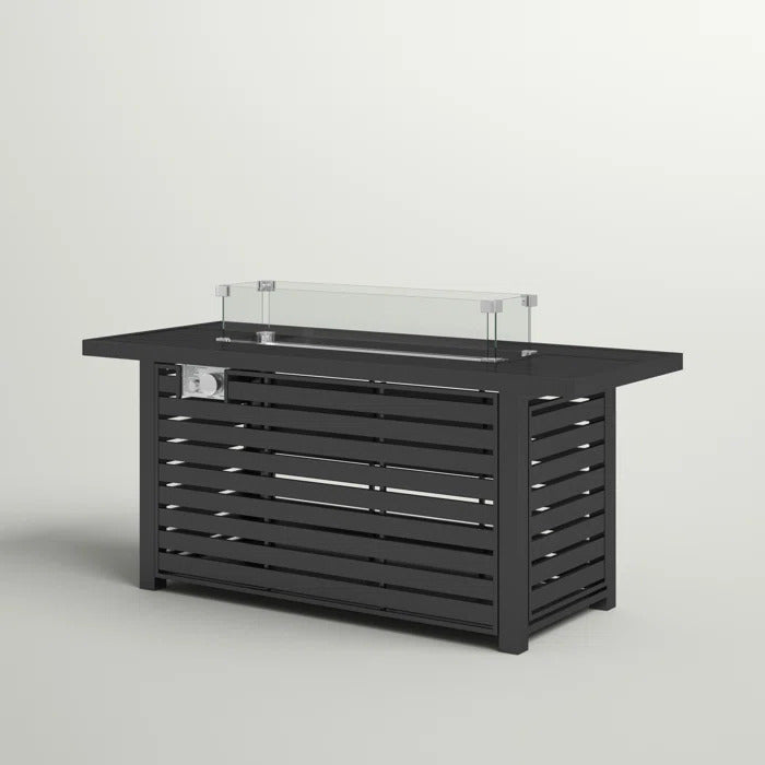24" Steel Propane Fire Pit Table with Cover image 4