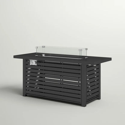 24" Steel Propane Fire Pit Table with Cover image 4