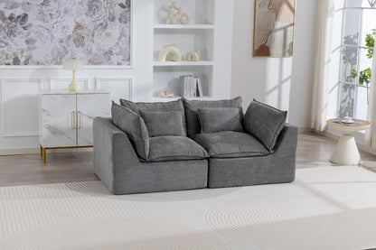 74.8" Width Cloud Couch Oversized Modular Sectional Sofa True Relax Comfy Couches Wide&Deep Seat Sofas for Living Room Furniture Sets, 2Seat image 2
