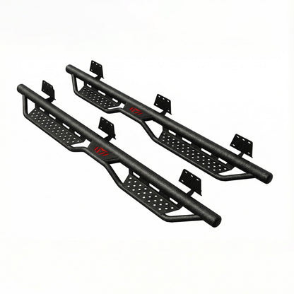Running Boards Compatible with 2019-2026 Dodge Ram 1500 New Body Crew Cab, 6 inch Two-Stair Side Steps Nerf Bars (Excl 19-26 1500 Classic) image 3