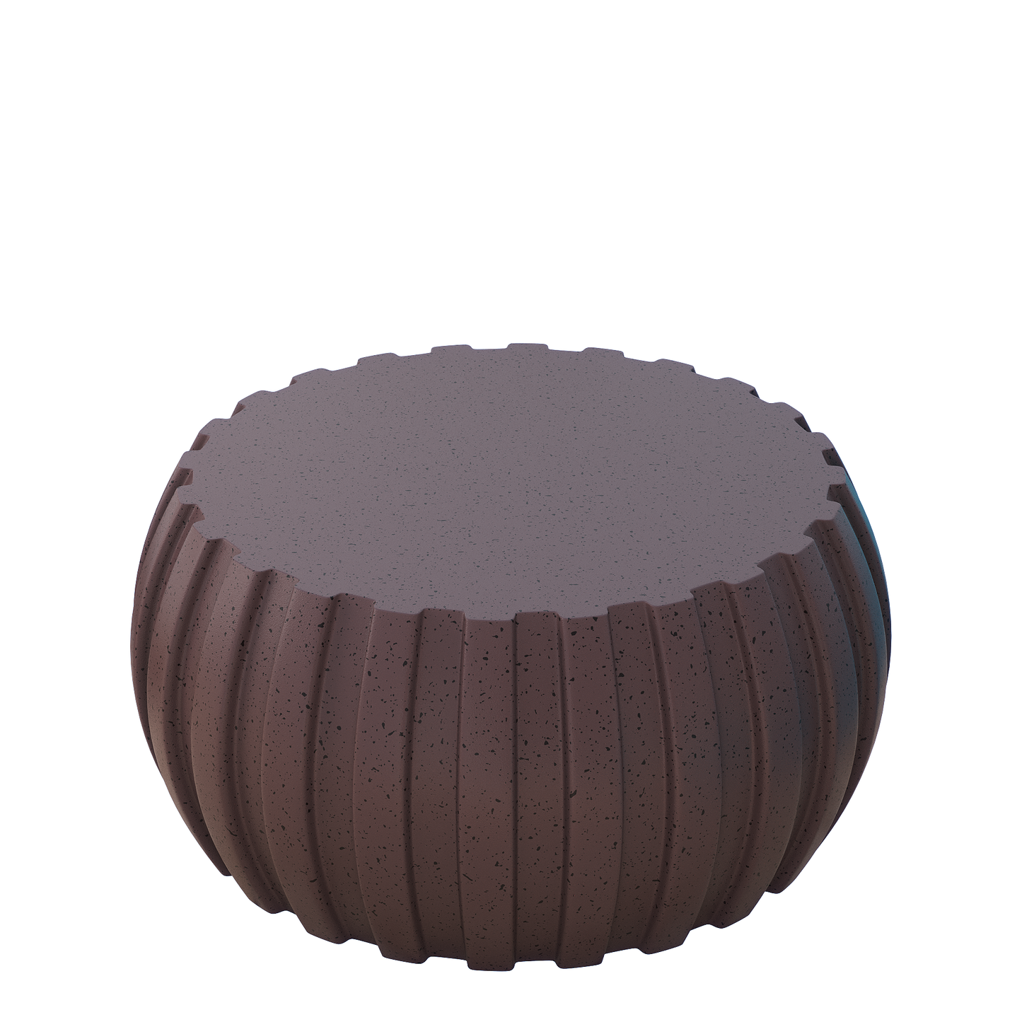 35.43" Modern Waterproof Coffee Table, Durable MgO Cement Design,Indoor & outdoor compatible(Brown) image 6