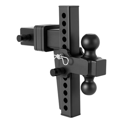 Adjustable Trailer Hitch, Fit 2.5 Inch Receiver, Trailer Hitch Mount with 2 Inch & 2-5/16 Inch Balls, 18500 lbs GTW, 10 Inch Drop, Towing Ball Mounts for RVs, Off-Road Vehicles and Trucks, Black image 9
