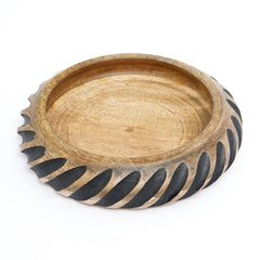 Dannel Handmade Wooden Bowl with Black Filler