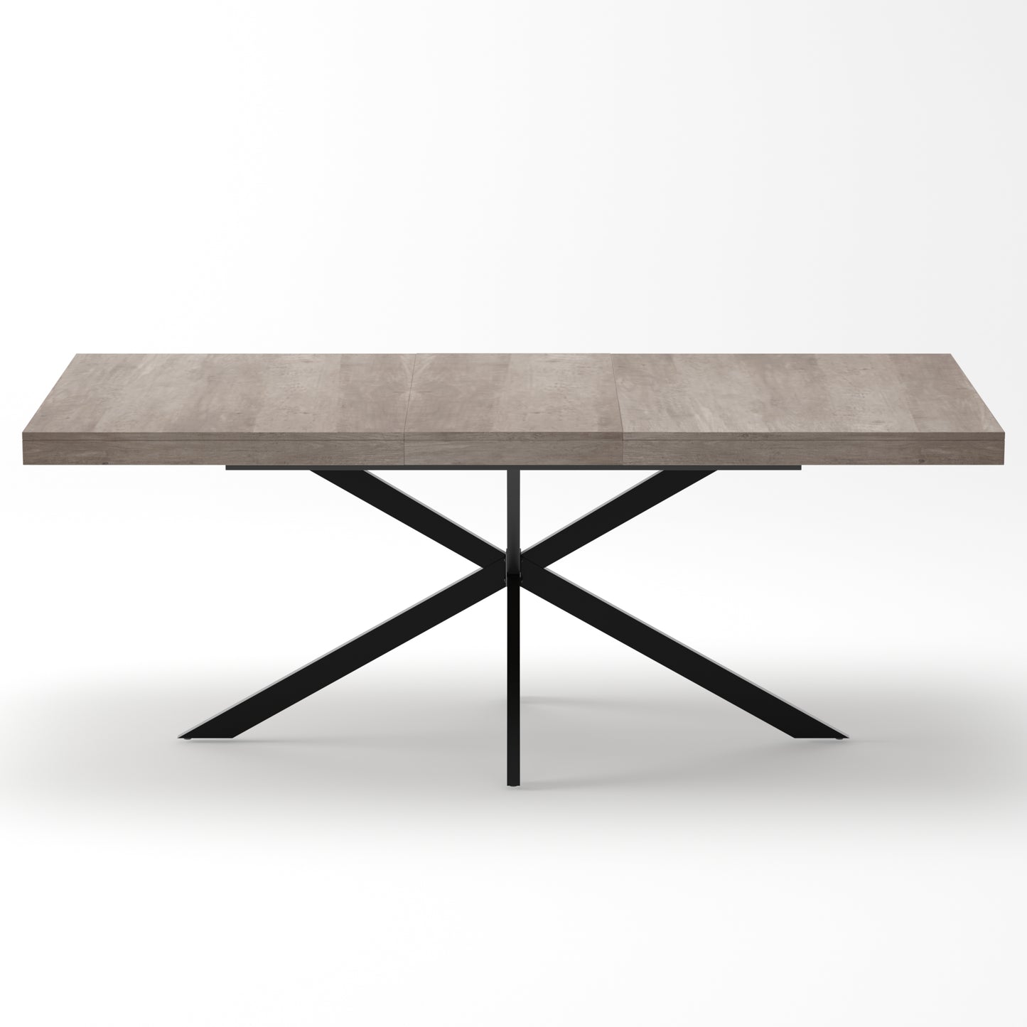 55.11"-70.86"Retro Rectangular Stretch Dining Table, Grey Carole Top With Same Color Embossed Center Plate,With Storage Box,Suitable for dining rooms, kitchens, and living rooms,Grey image 5
