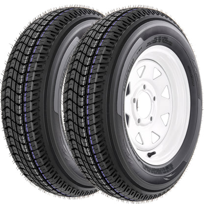 Set of 2 ST175/80D13 Trailer Tires and Wheel Assembly, DOT Approved- Highway Legal,6-Ply Heavy Duty, 13" Rim, 5 Lug on 4.5" PCD, 3.99" Center Bore, 1360 lbs Capacity for Boat, Utility, or Lawn Trailer image 10