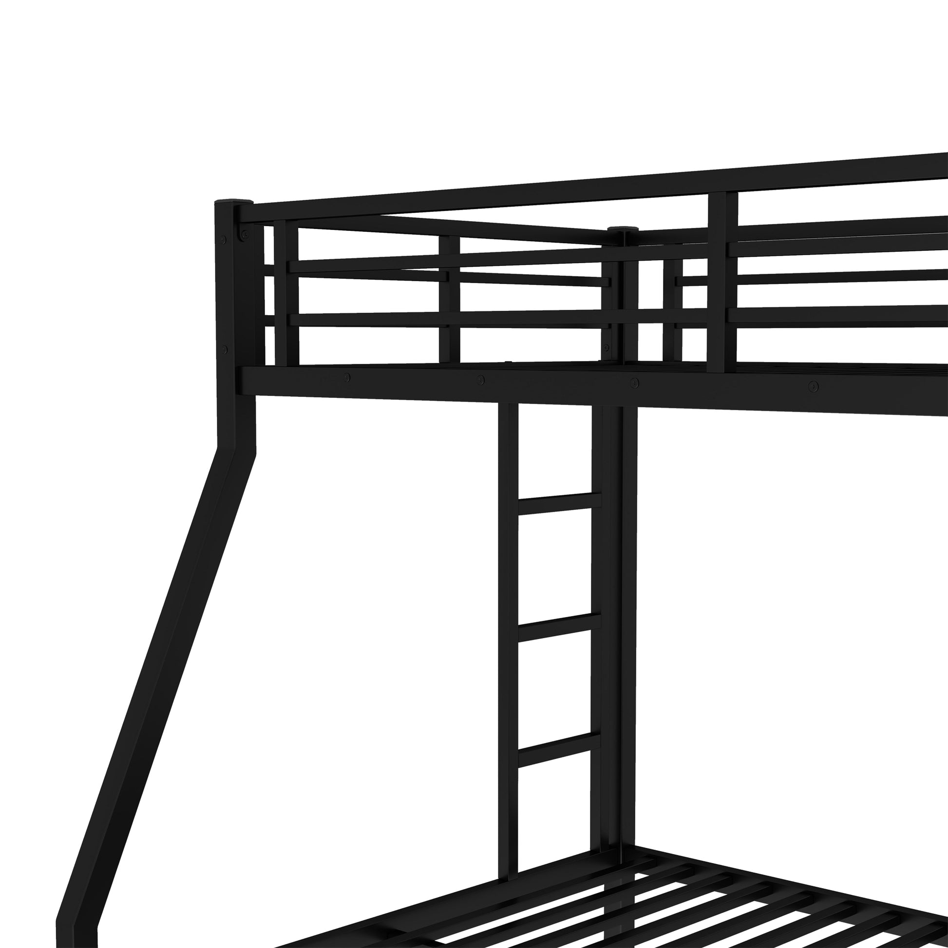 Twin over Full Metal Bunk Bed with Twin Size Trundle, Black image 7