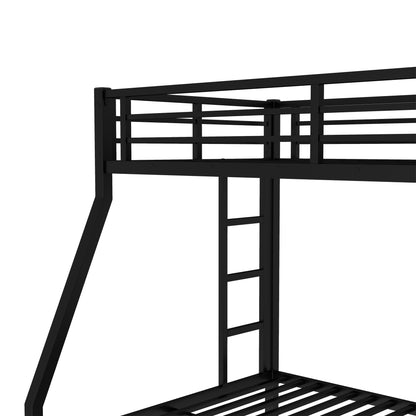Twin over Full Metal Bunk Bed with Twin Size Trundle, Black image 7
