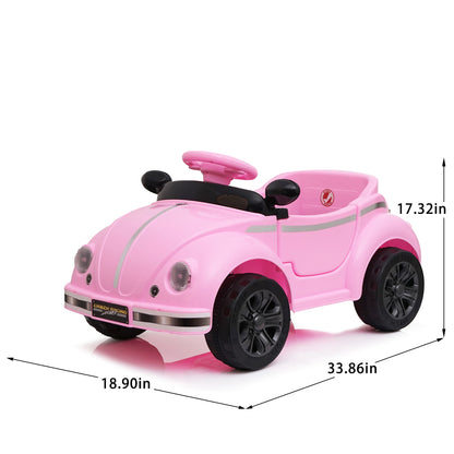 12V kids electric car with LED headlights - side view