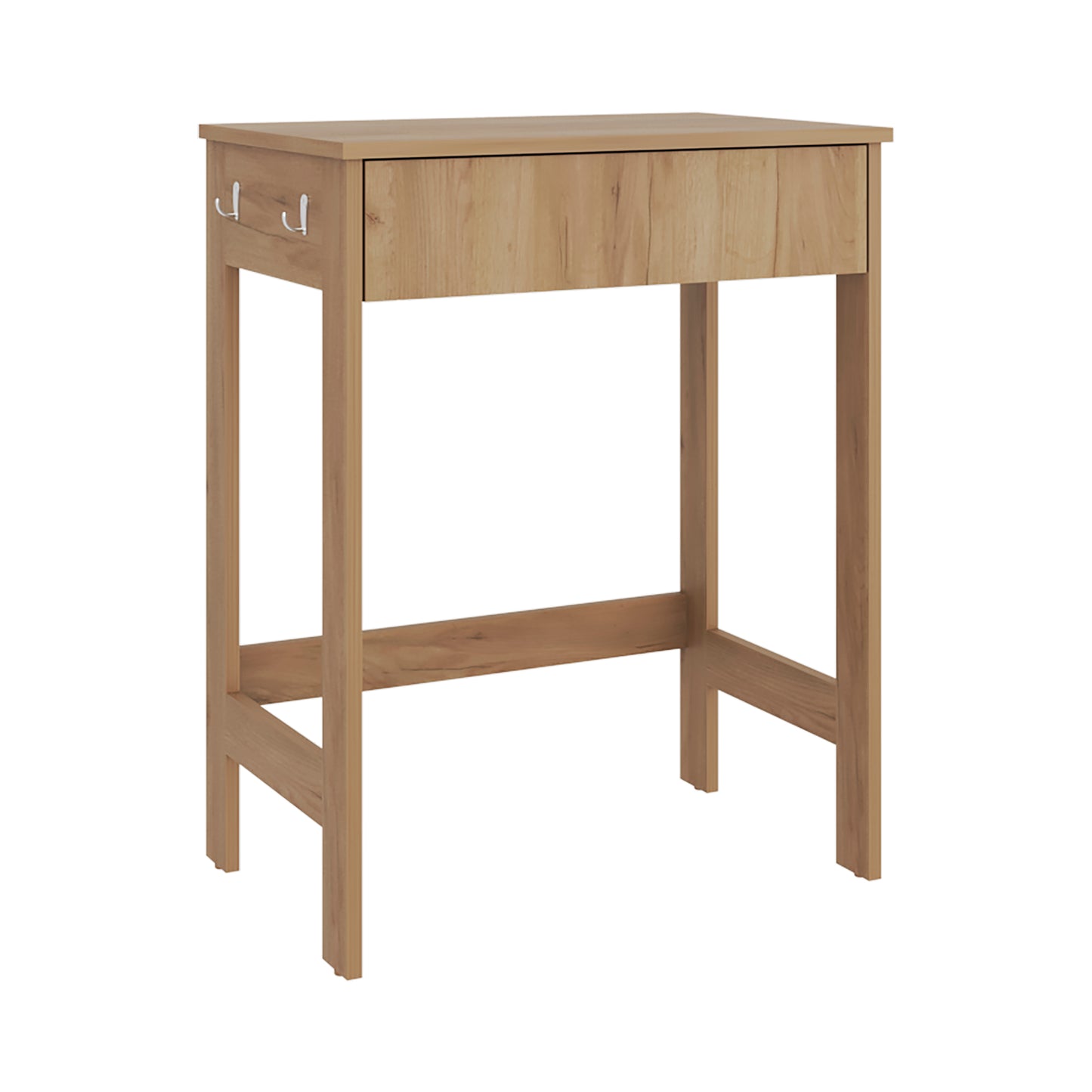 Computer Desk, 1 Drawer, 4 Legs, Natural Oak image 8