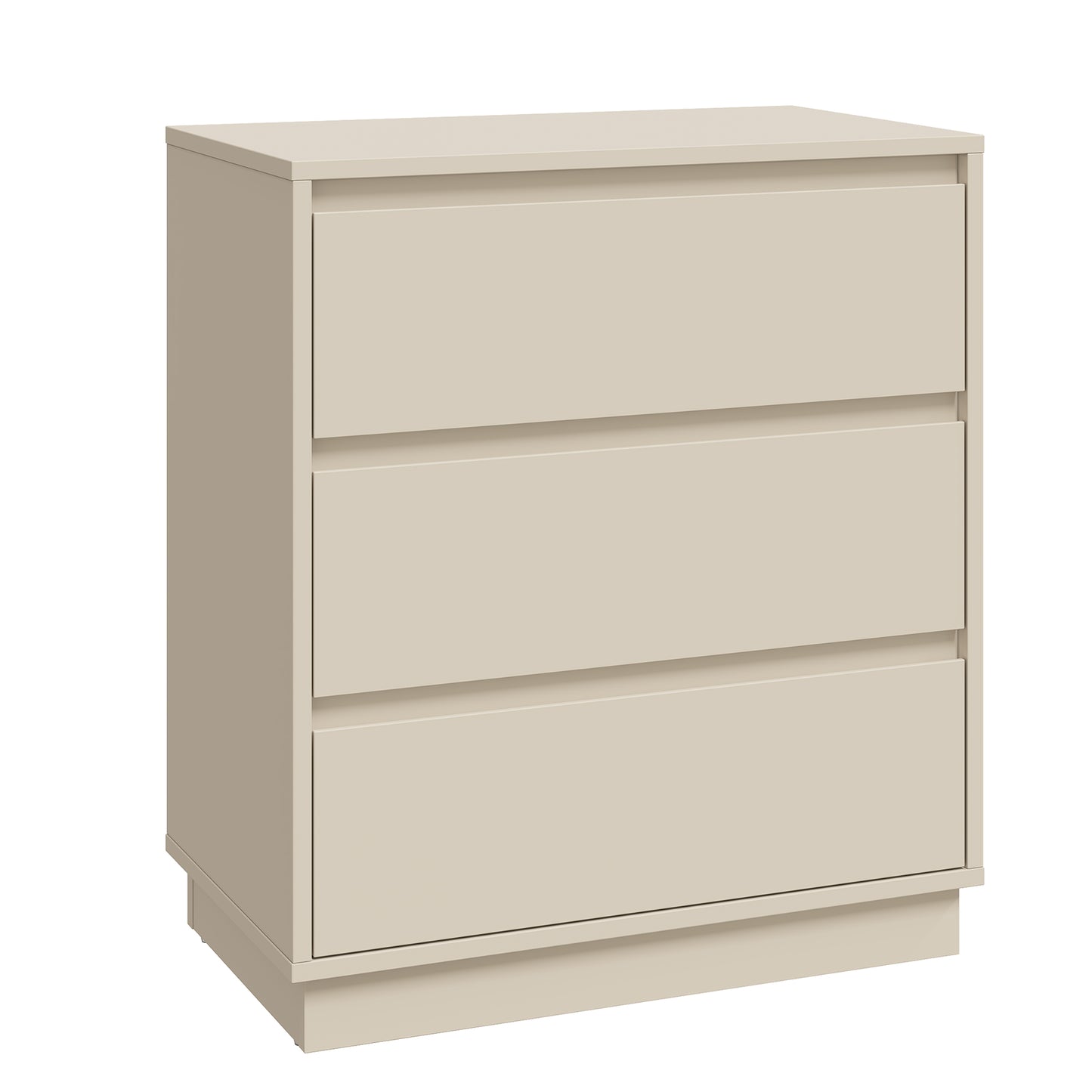 Large 3 Drawer Dresser Set of 2, Modern Nightstand for Bedroom, Wide Bedside Table with Hidden Pull-out System, Wooden Chest of Drawers for Living Room, Entryway, Beige image 9