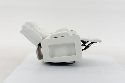 Extra Wide Power Recliner Chair 270° Swivel with Heat Massage - USB & Type C Charging Port - Velvet Swivel Reclining Chair for Living Room Bedroom Office image 2