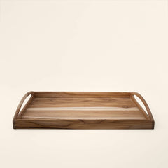 Handmade Serving & Decor Teak Wood Rectangle Tray-18 X 11 X 2.5 Inch
