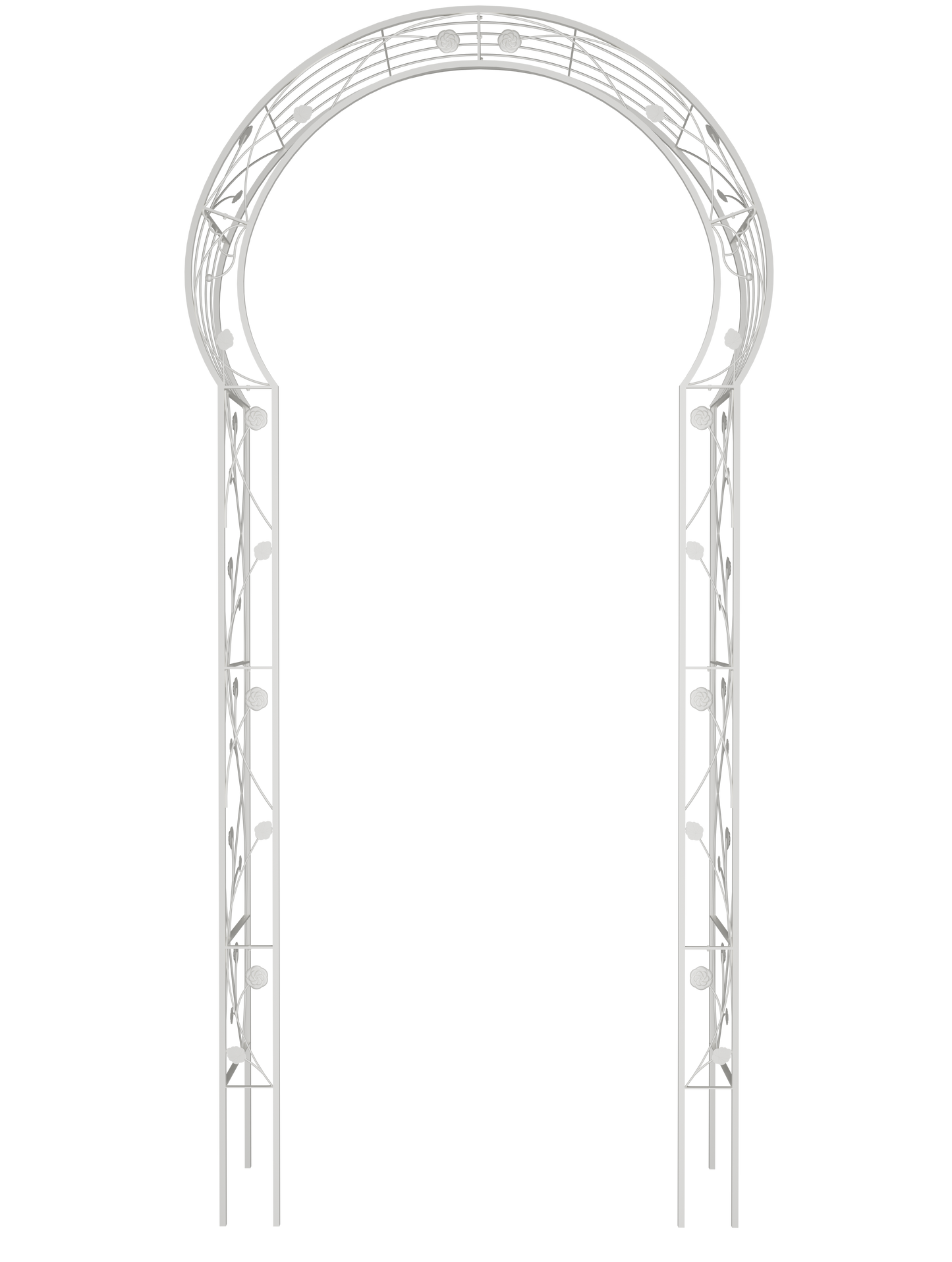 Metal Garden Arch Assemble Freely with 8 Styles Garden Arbor Trellis Climbing Plants Support Rose Arch Outdoor Arch Wedding Arch Party Events Archway Cream White image 10
