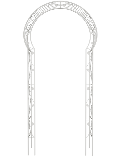 Metal Garden Arch Assemble Freely with 8 Styles Garden Arbor Trellis Climbing Plants Support Rose Arch Outdoor Arch Wedding Arch Party Events Archway Cream White image 10