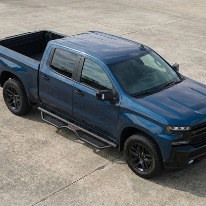 Drop Running Boards Side Steps Compatible with 2015 - 2026 Chevy Colorado & GMC Canyon Crew Cab (4 Full Size Doors),Two Stairs Design Bolt-on Side Steps Nerf Bar Black Powder Coated image 3