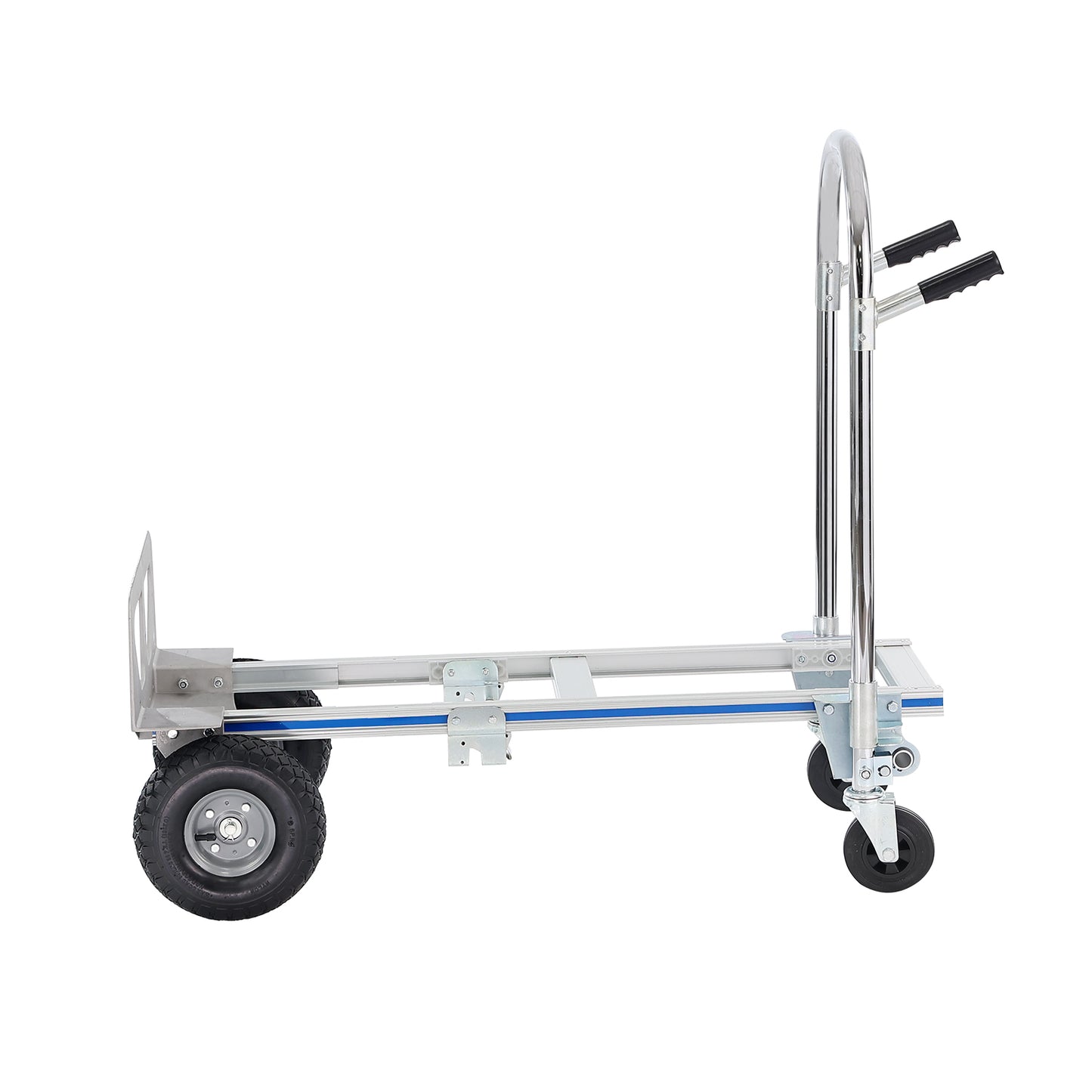 Aluminum Hand Truck, 2 in 1, 800 lbs Load Capacity, Heavy Duty Industrial Convertible Folding Hand Truck and Dolly, Utility Cart Converts from Hand Truck to Platform Cart with Rubber Wheels image 8