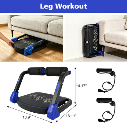 Ab Core Trainer Abdominal Machine for Home Gym with Resistance Bands Blue image 4