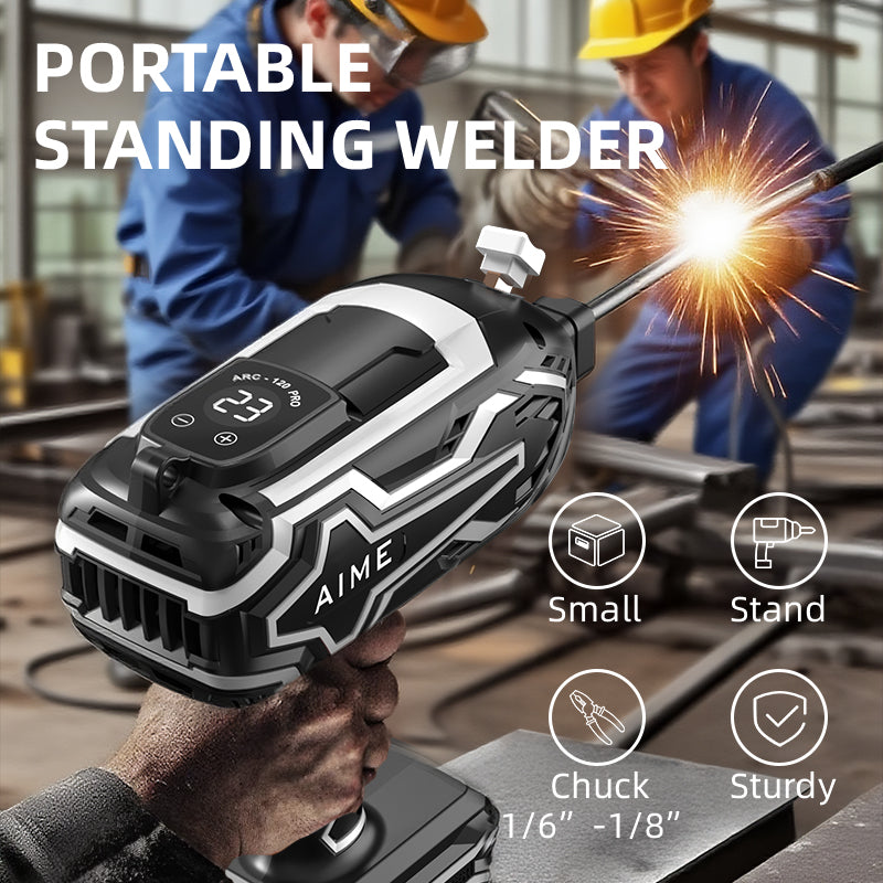 Portable Handheld Welder Gun 110V, 20-120A IGBT Inverter Welding Machine Tools with Auto-Darkening Goggles, Hot Start, Arc Force, Extended Copper Ground Cable for Metal, DIY & Repair image 5
