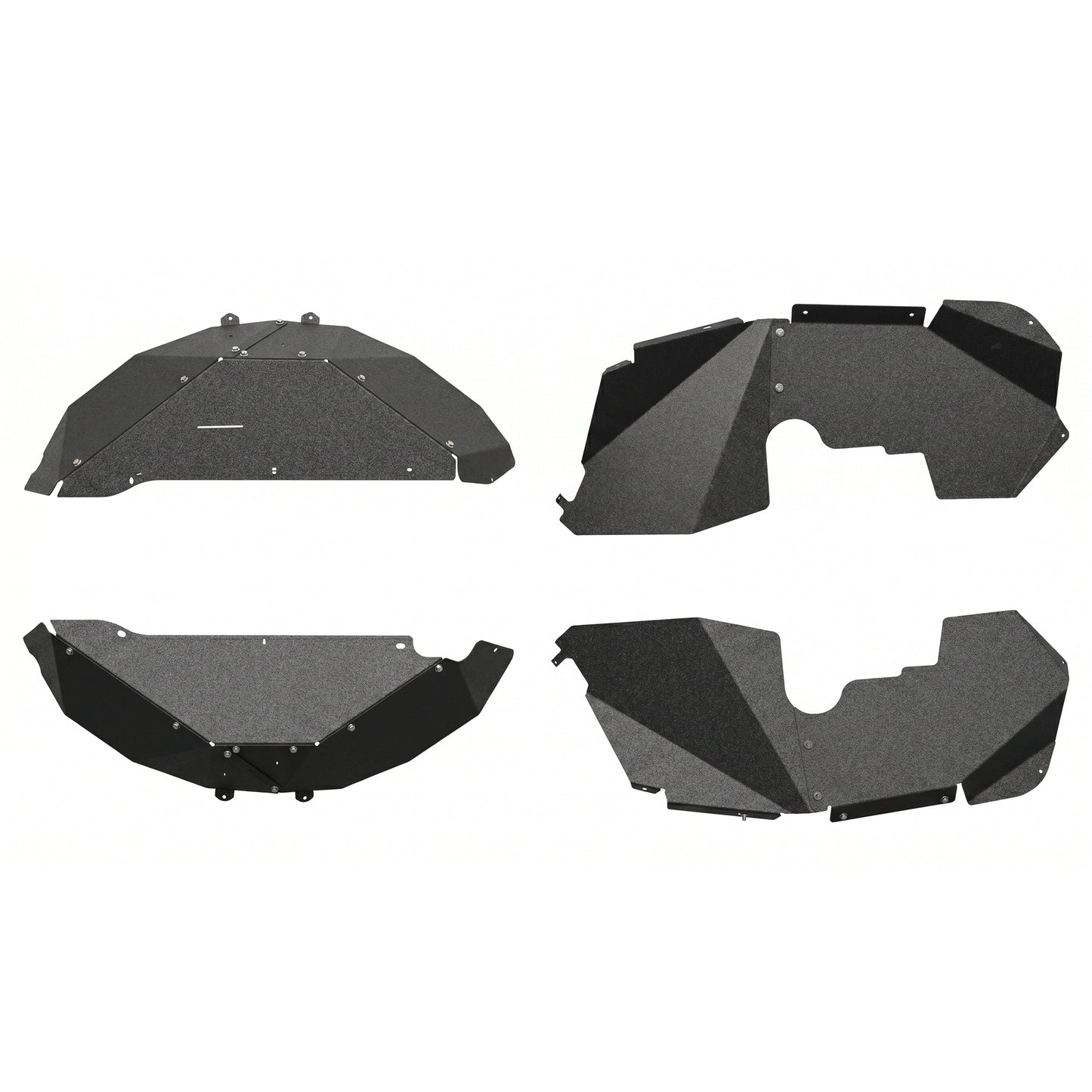 4PCS Black Front & Rear Inner Fender Liners Compatible with 2007-2018 Jeep Wrangler JK & JKU Unlimited (2/4 Doors) Steel Fenders Flares Four-piece pack product sizes vary see details image 2