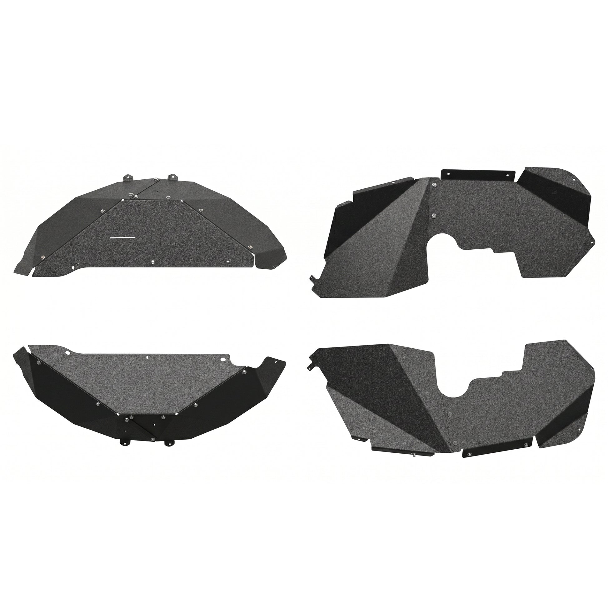 4PCS Black Front & Rear Inner Fender Liners Compatible with 2007-2018 Jeep Wrangler JK & JKU Unlimited (2/4 Doors) Steel Fenders Flares Four-piece pack product sizes vary see details image 2