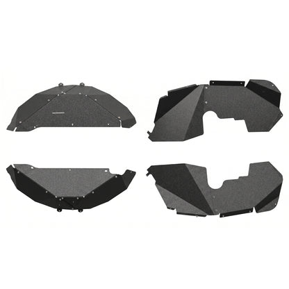 4PCS Black Front & Rear Inner Fender Liners Compatible with 2007-2018 Jeep Wrangler JK & JKU Unlimited (2/4 Doors) Steel Fenders Flares Four-piece pack product sizes vary see details image 2