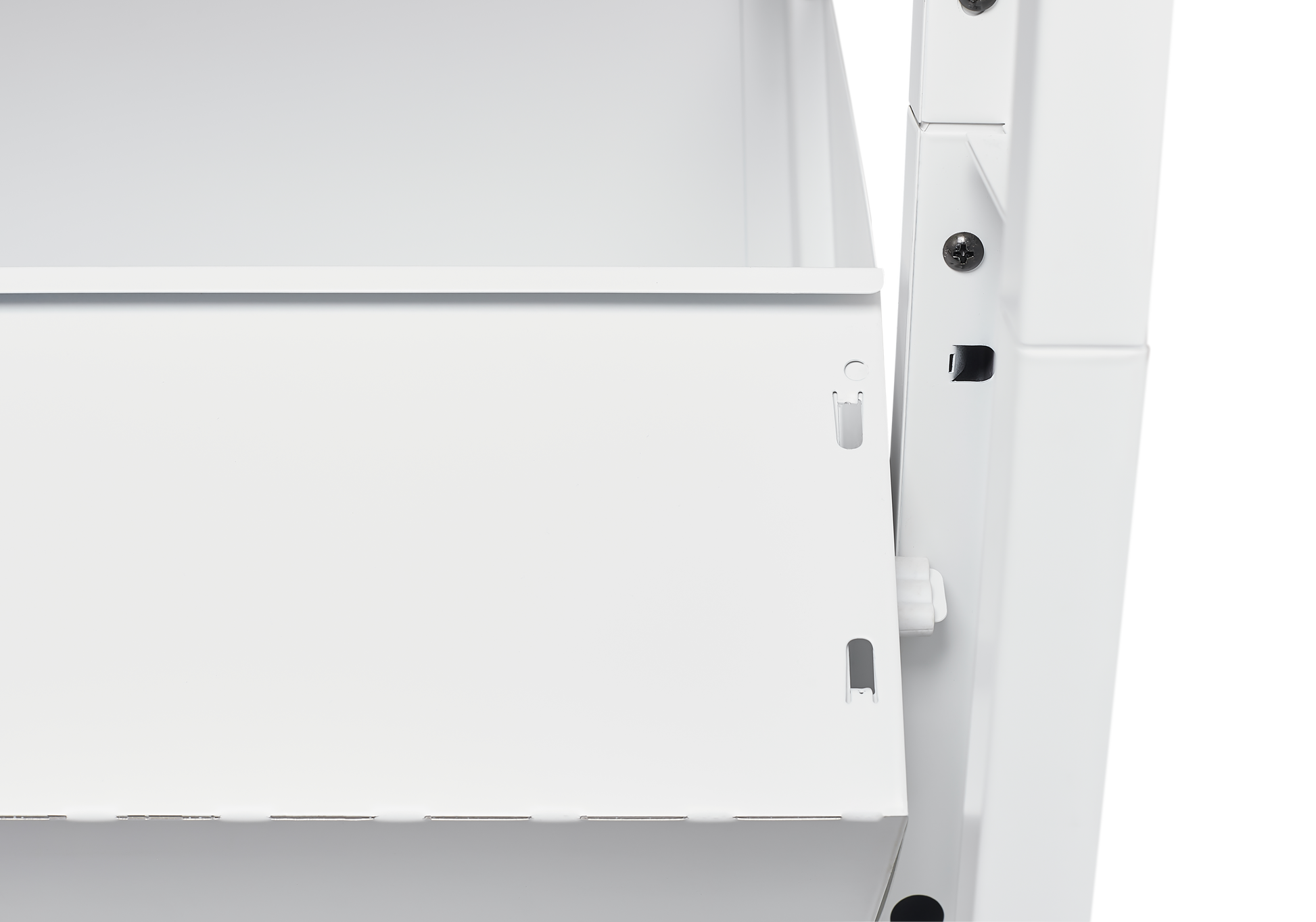 Metal Shoe Cabinet with 3 Flip Drawers, Wall Mounted Shoe Organizer, Narrow Slim Hidden Shoe Rack for Entryway,White image 7
