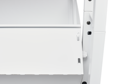Metal Shoe Cabinet with 3 Flip Drawers, Wall Mounted Shoe Organizer, Narrow Slim Hidden Shoe Rack for Entryway,White image 7