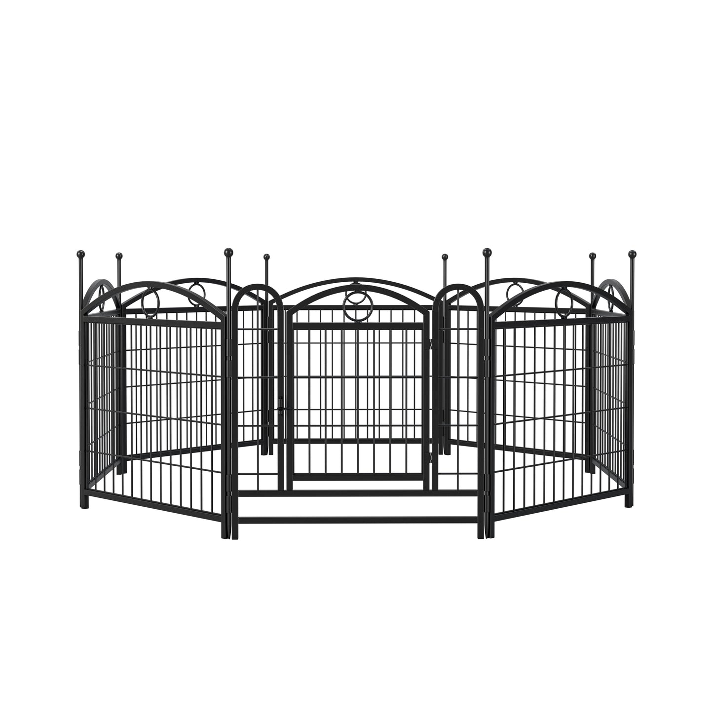 Dog Playpen Indoor 24 inch 8 Panels Metal Dog Pen Pet Dog Fence Outdoor Exercise Pen with Doors, Heavy Duty Dog Fence Puppy Pen for Large Medium Small Dogs Indoor Outdoor Foldable Pet Exercise Pen image 8
