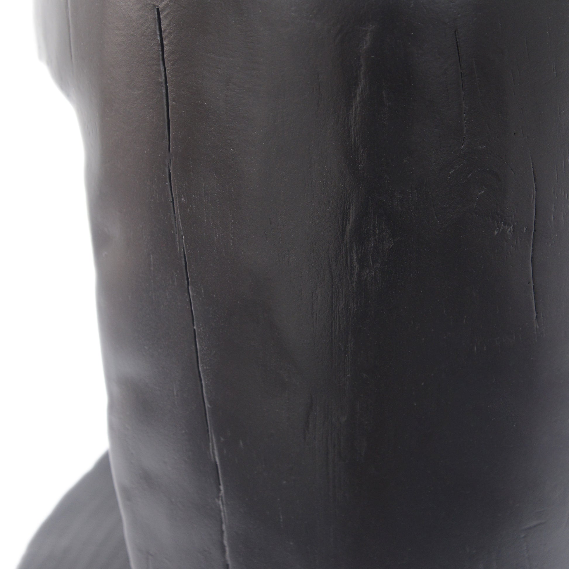 MGO Hollow Side Table, Wood-like texture, Black Color image 12