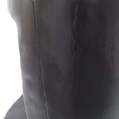 MGO Hollow Side Table, Wood-like texture, Black Color image 12