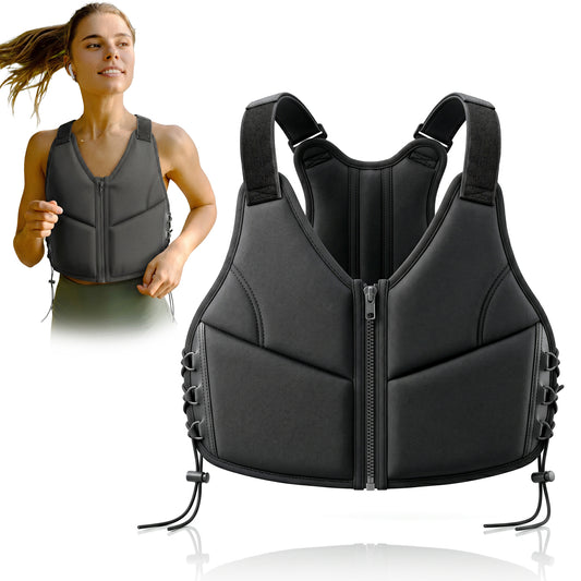 10LBS Adjustable Weighted Vest for Women, Breathable Workout Vest with Zipper & Lace-Up Design, for Running, Walking & Strength Training image 1