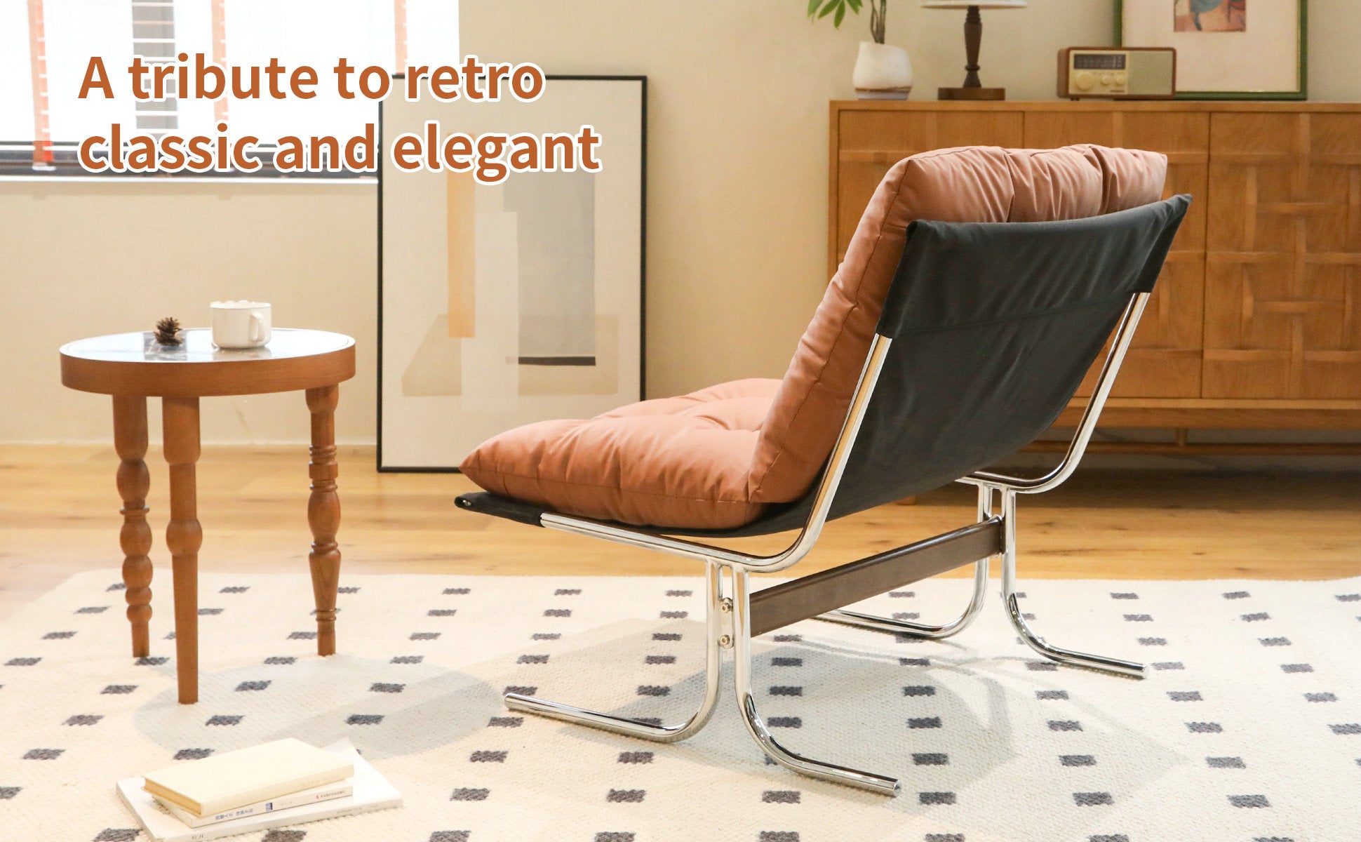 Leather Armchair, Modern Accent Chair High Back, Living Room Chairs with Metal Legs and Soft Padded, Sofa Chairs for Home Office,Bedroom,Dining Room (Brown-1pc) image 3