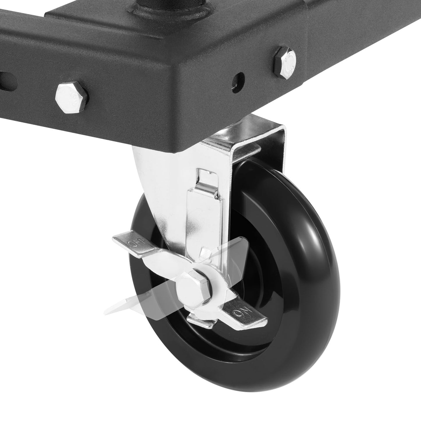 Drywall Cart Dolly, 1800 lbs Load Capacity, Steel Panel Truck Cart with 5 inch Swivel Casters, Lumber Drywall Dolly with Tie-Down Strap & 2 Side Handrails for Factory, Warehouse, Garage, Black image 6