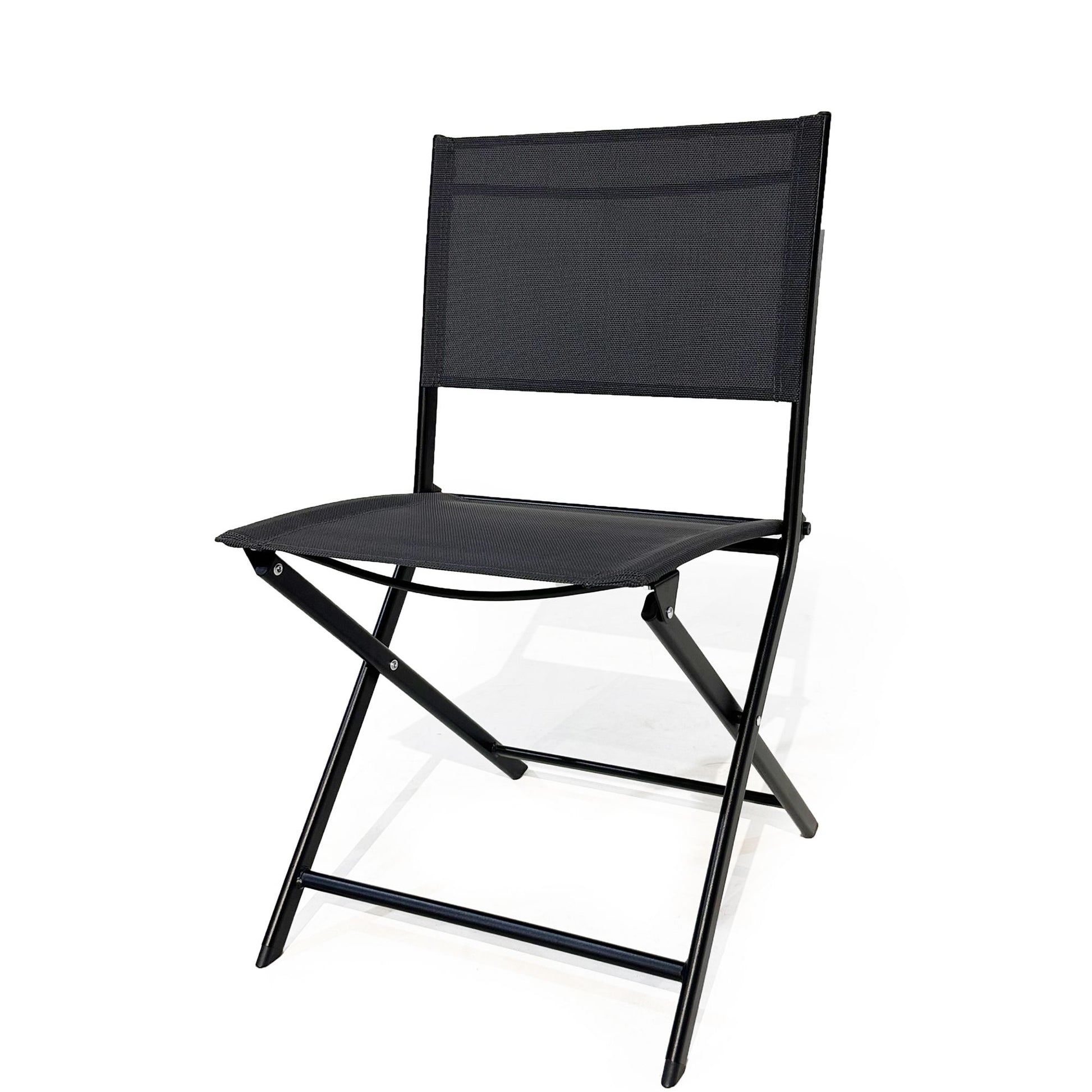 3PCS Patio Bistro Set, Patio Set of Foldable Patio Table and Chairs,Outdoor Patio Furniture Sets,Black image 5