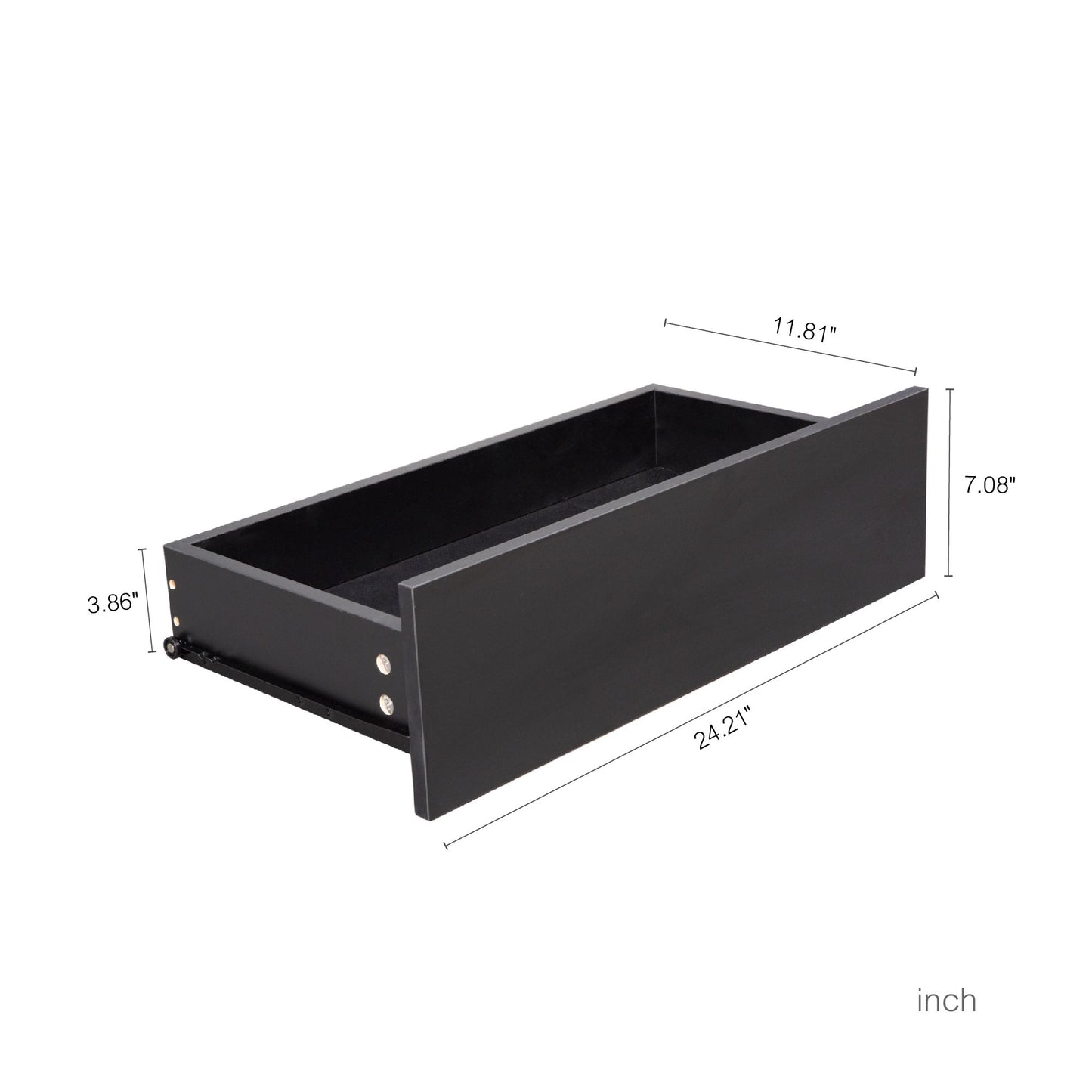 4 Drawer Dresser, Chest of Drawers Without Handle,Black Dresser for Bedroom 100% Waterproof, Modern Wooden Cabinet with  image 8