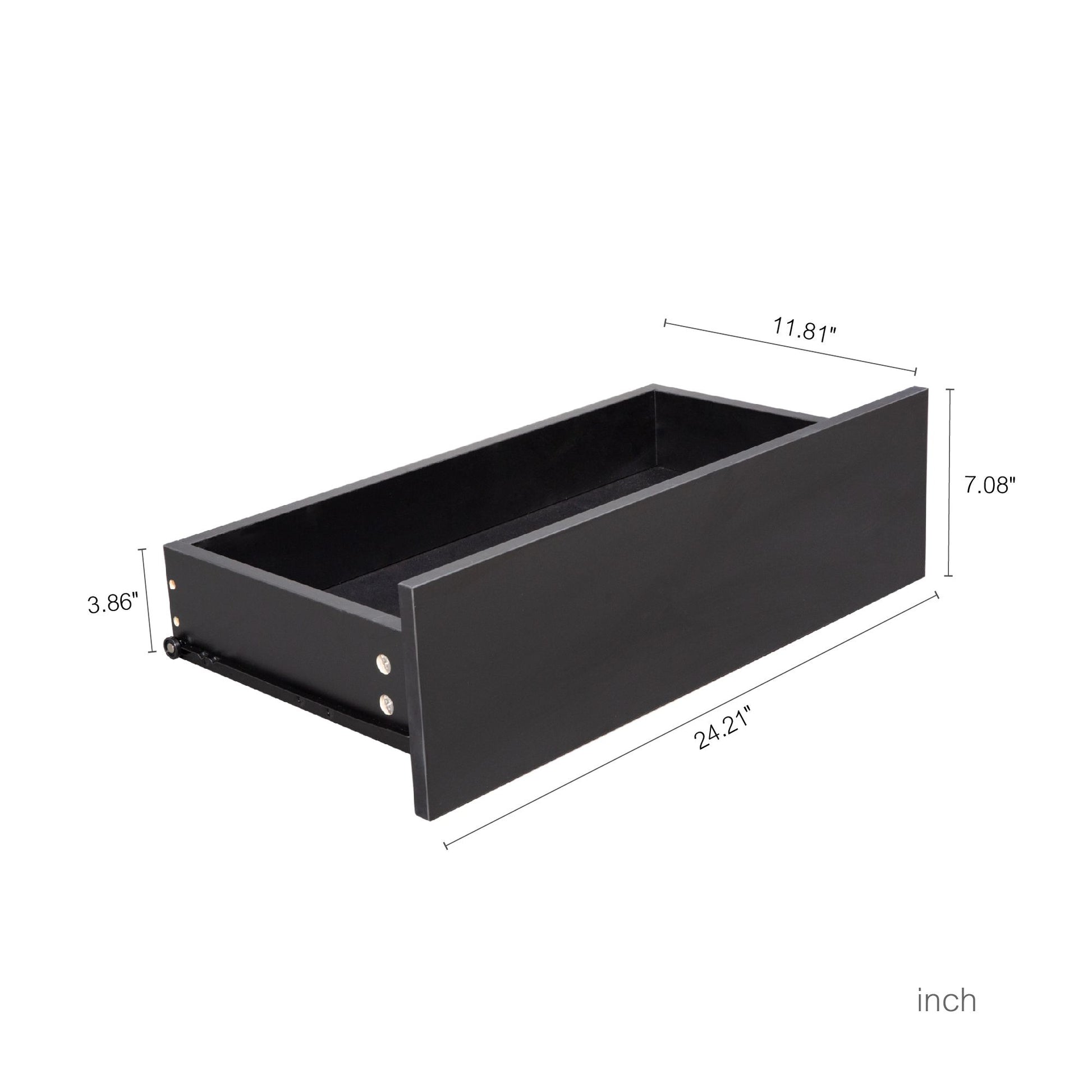 4 Drawer Dresser, Chest of Drawers Without Handle,Black Dresser for Bedroom 100% Waterproof, Modern Wooden Cabinet with  image 8