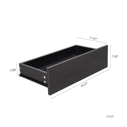4 Drawer Dresser, Chest of Drawers Without Handle,Black Dresser for Bedroom 100% Waterproof, Modern Wooden Cabinet with  image 8