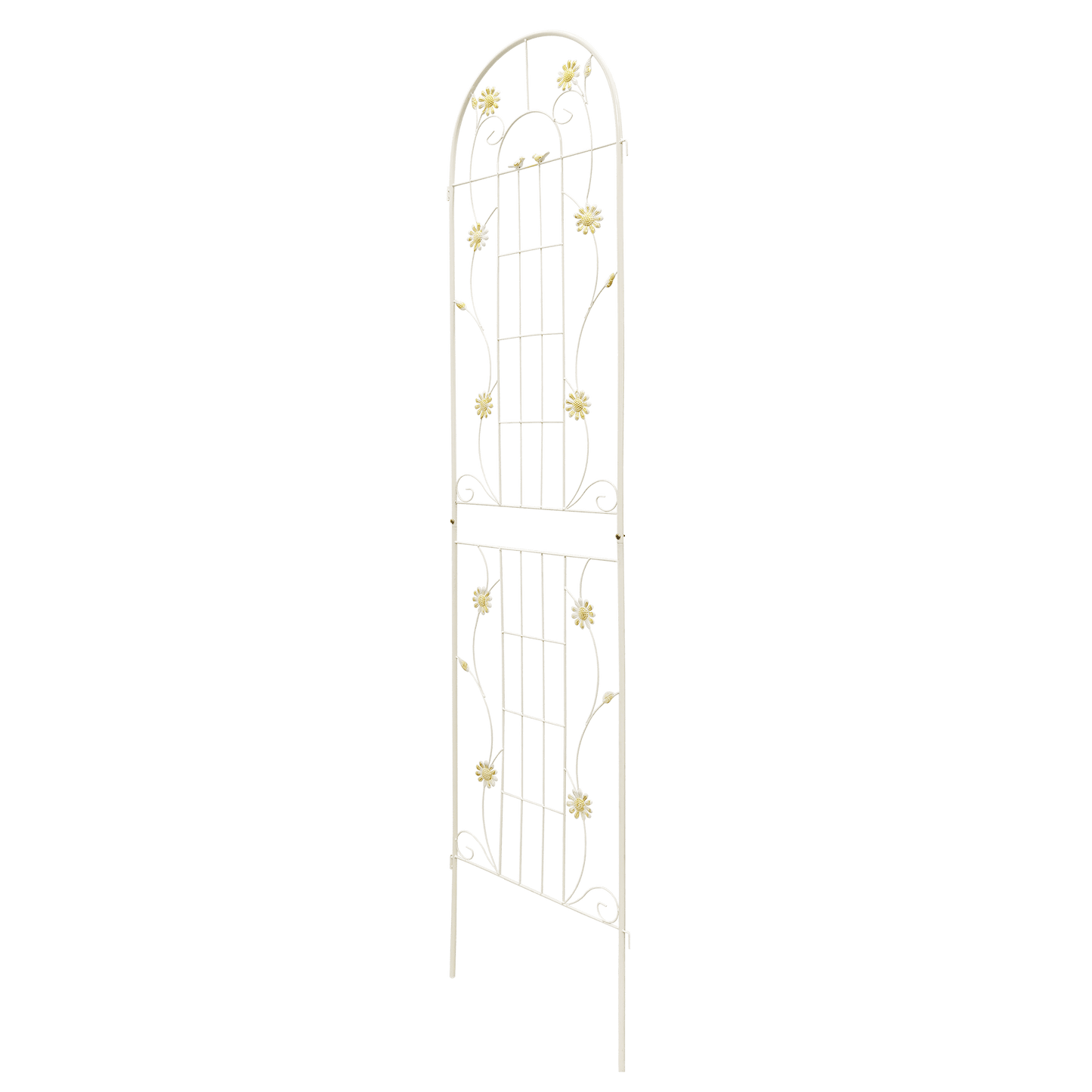 4 Pack Metal Garden Trellis 86.7" x 19.7" Rustproof Trellis for Climbing Plants Outdoor Flower Support Cream White image 10